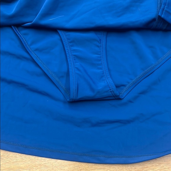 NWOT blue full coverage tankini skirt set padded/lined size large - Picture 8 of 9